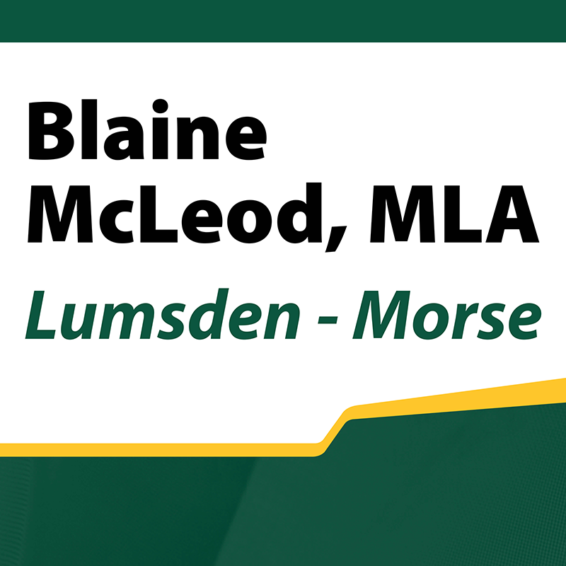 Blain McLeod, MLA Lumsden-Morse