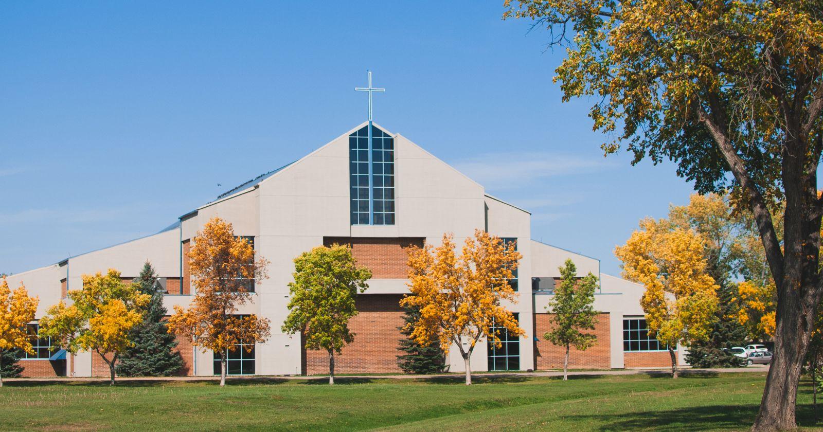 chapel in fall