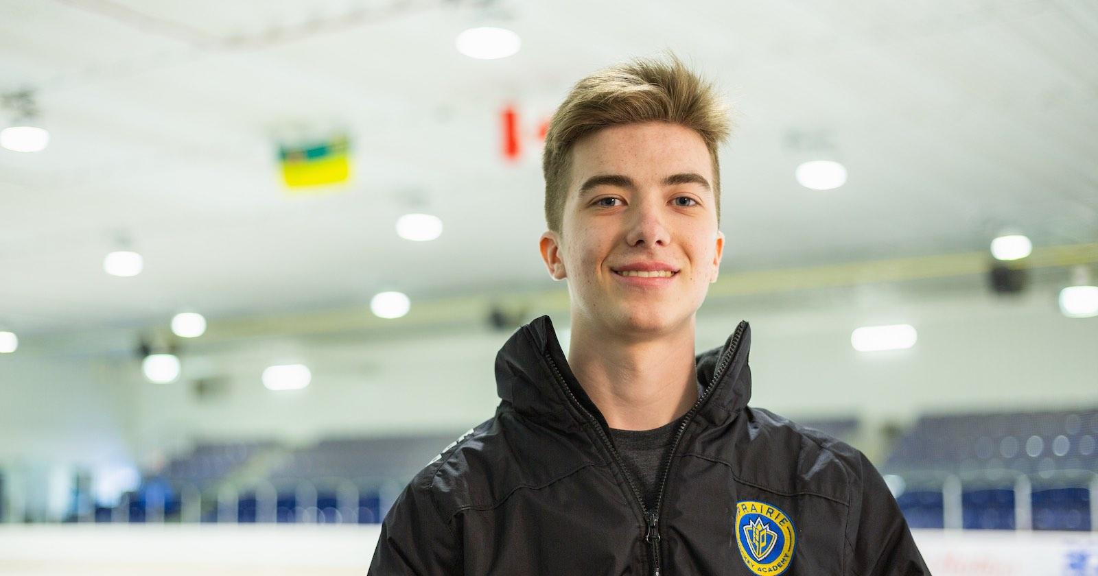 Ethan Peters at the Barkman Arena in Caronport, SK