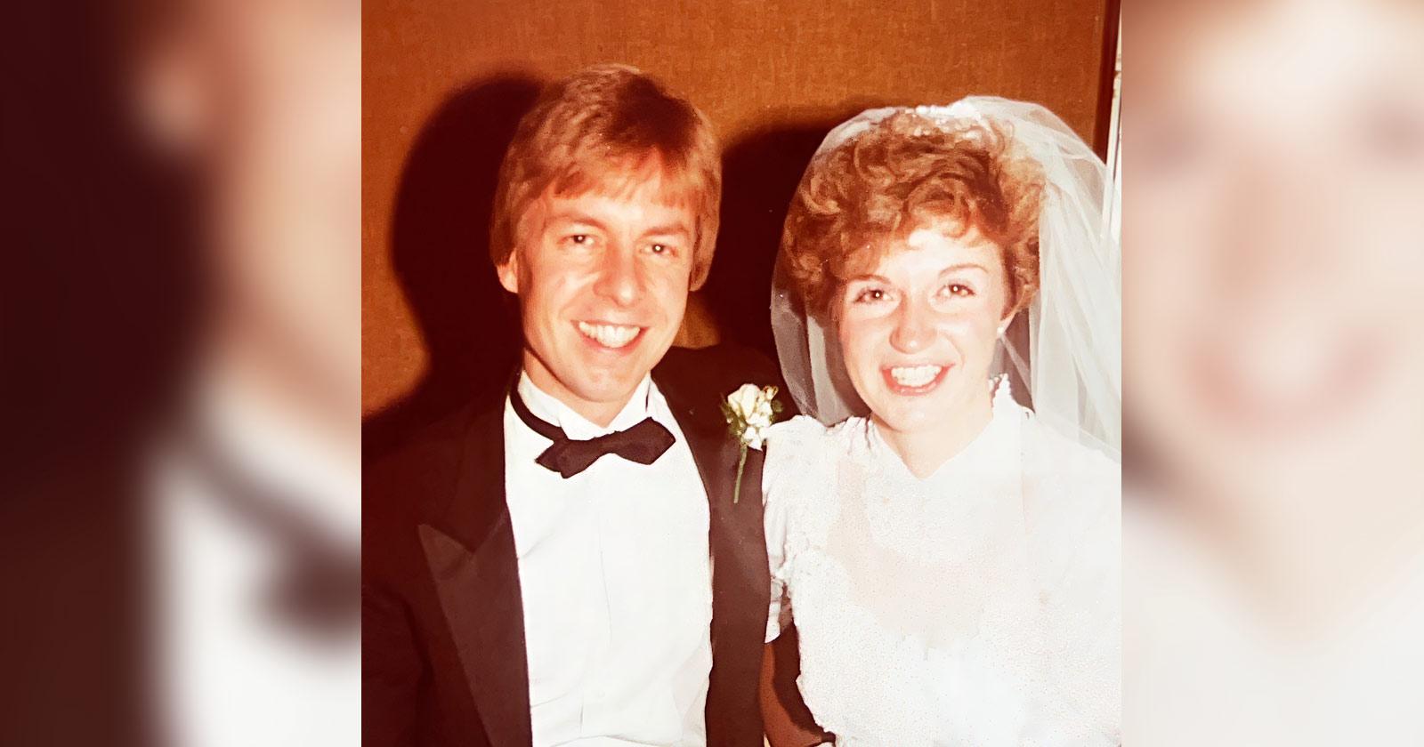 Michael and Linda Pawelke on their wedding day